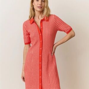 Red Button-Up Dress